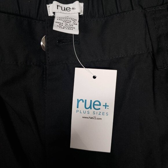 Rue21 Pants Womens Plus 1X Black Cargo High Rise Pockets Elastic Waist New - Picture 10 of 12